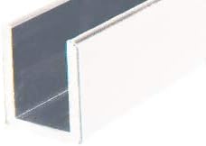 Brixwell SDCD38W-CCP48-XCP25 White 3/8" Fixed Panel Shower Door Deep U-Channel