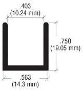 Brixwell SDCD38BGA-CCP36-XCP5 Brite Gold Anodized 3/8" Fixed Panel Shower Door