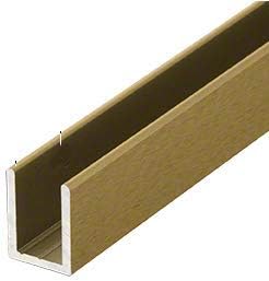 Brixwell SDCD38ABRS Antique Brass 3/8" Fixed Panel Shower Door Deep U-Channel