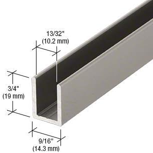 Brixwell SDCD38SN-CCP12-XCP10 Satin Nickel 3/8" Fixed Panel Shower Door Deep