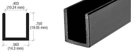 Brixwell SDCD38GM-CCP12-XCP10 Gun Metal 3/8" Fixed Panel Shower Door Deep