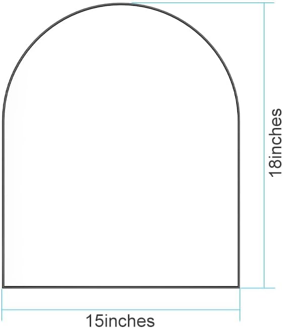 15x18 Inch Compact Black Arched Mirror Perfect