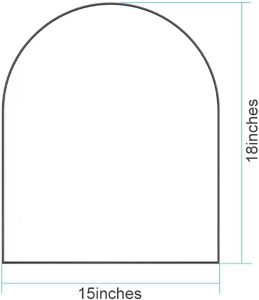 15x18 Inch Compact Black Arched Mirror Perfect