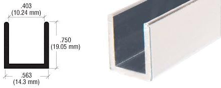 Brixwell SDCD38AB-CCP24-XCP5 Brushed Anodized 3/8" Fixed Panel Shower Door Deep