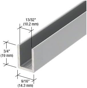 Brixwell SDCD3812A-CCP18-XCP5 Satin Anodized Frameless Shower Door Aluminum
