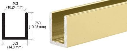 Brixwell SDCD38SB-CCP72-XCP25 Satin Brass 3/8" Fixed Panel Shower Door Deep