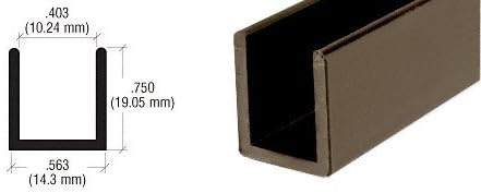 Brixwell SDCD380RB-CCP72-XCP50 Oil Rubbed Bronze 3/8" Fixed Panel Shower Door