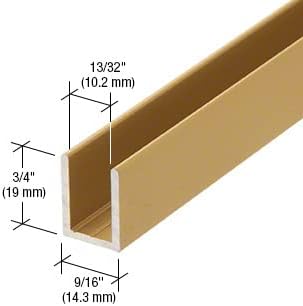 Brixwell SDCD38SB-CCP72-XCP5 Satin Brass 3/8" Fixed Panel Shower Door Deep