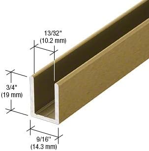 Brixwell SDCD38ABRS-CCP36-XCP25 Antique Brass 3/8" Fixed Panel Shower Door Deep