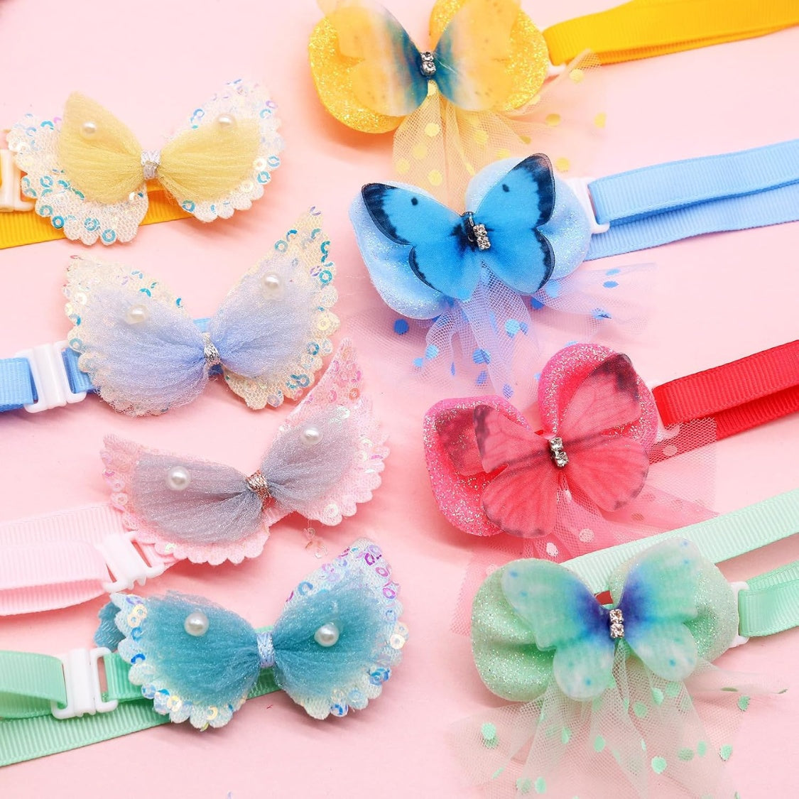 20Pcs Cute Dog Collar Grooming Accessory For Small Breed Puppies Cats