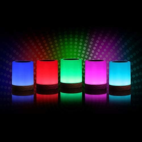 Bedside Lamp, Touch Lamp for Bedrooms, Table Lamp with Dimmable Warm Light, Rechargeable Portable Touch Sensor LED Color Changing RGB Night Light, Best Gifts for Baby, Teens, Kids Adults