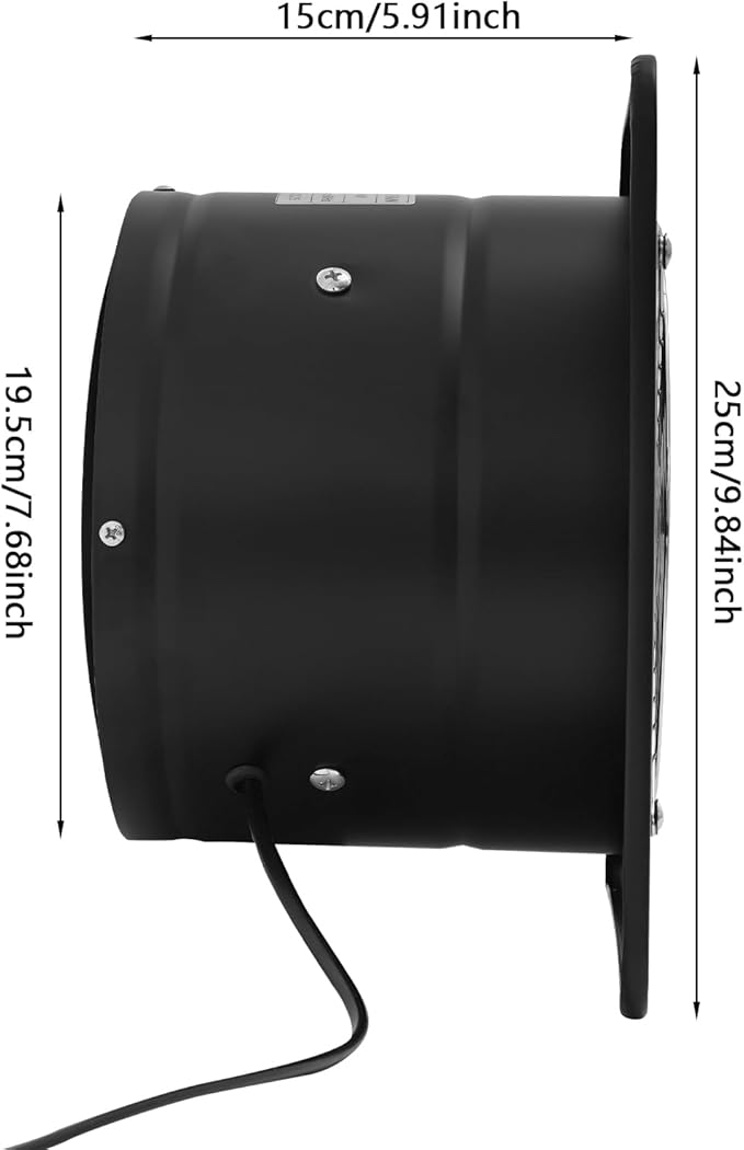 XUFOPLY 8 Inch Exhaust Fan, 110V 80W Wall Mounted Vent Fans 2600RPM Kitchen