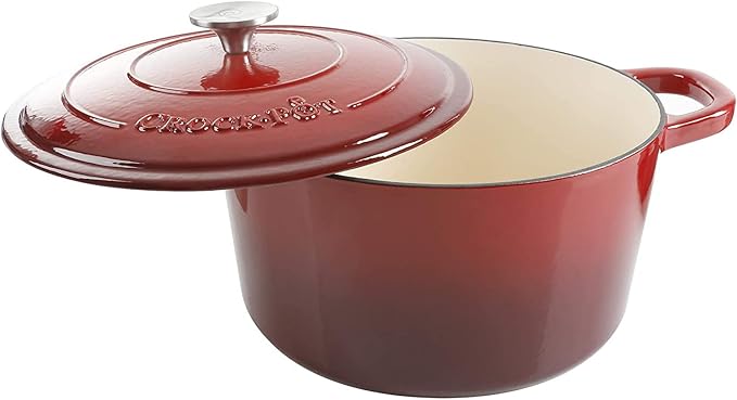 Crock-Pot Artisan 3-Quart Round Enameled Cast Iron Dutch Oven – Gradient Red