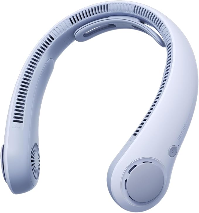 JISULIFE Portable Neck Fan Upgraded, Neckbrace Personal Hands Free, 5 Speed