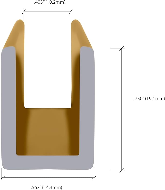 Brixwell SDCD38BGA-CCP72-XCP5 Brite Gold Anodized 3/8" Fixed Panel Shower Door