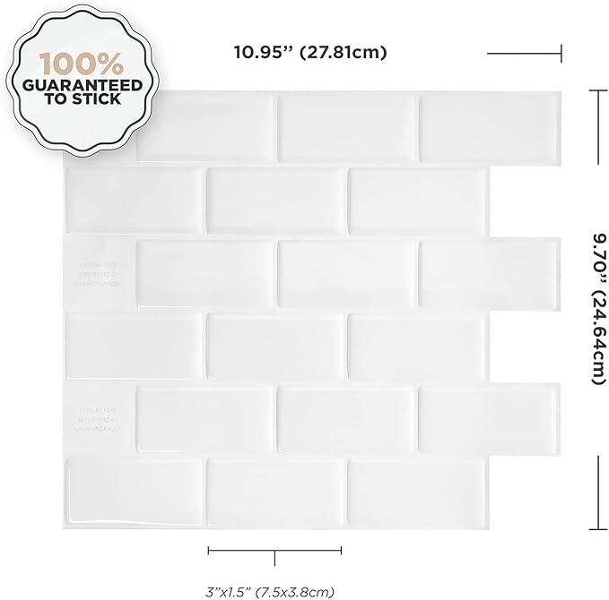 SMART TILES Peel and Stick Backsplash