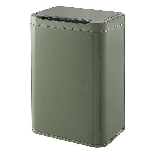 ELPHECO Stainless Steel Office Trash Can Motion Sensor Garbage Can Touchless