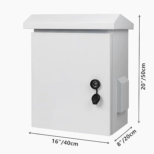 Outdoor Electrical Box 20'' x 16'' x 8'' One-Piece Ventilation Design