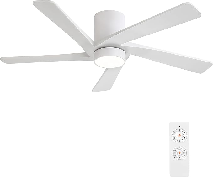 WINGBO 48 Inch Flush Mount DC Ceiling Fan