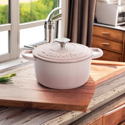 Crock-Pot Artisan Round Enameled Cast Iron Dutch Oven, Pistachio Green