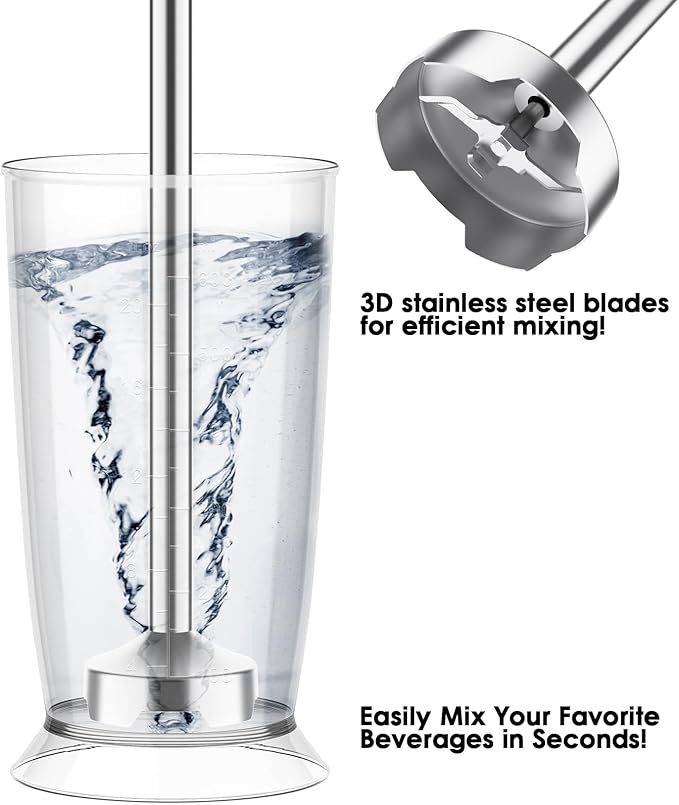 Blackcow Corded Immersion Blender Handheld
