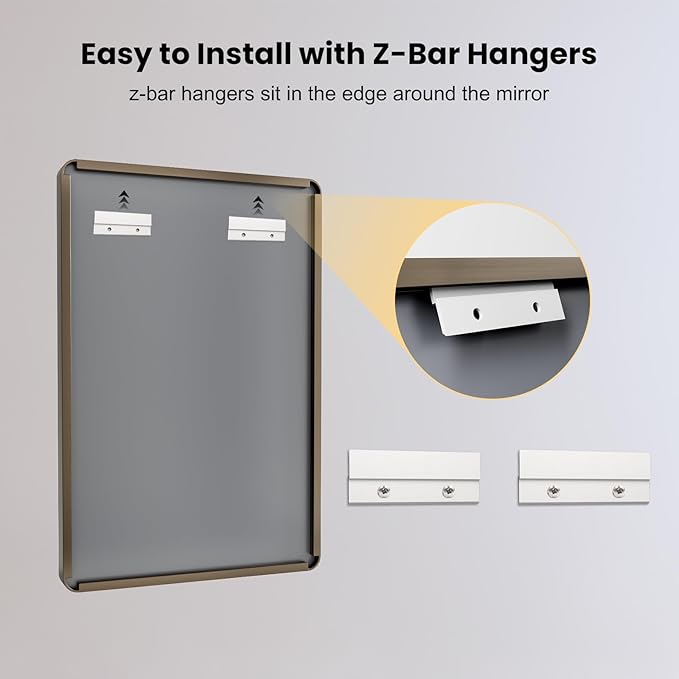 LOAAO 72”X36” Bronze Bathroom Mirrors