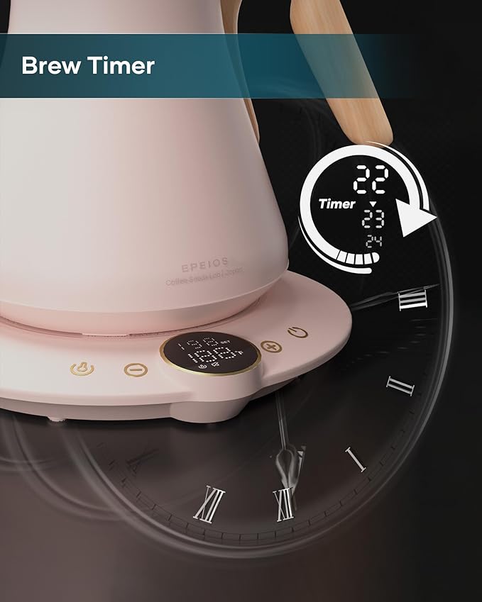 Gooseneck Electric Kettle with ±1℉ Temperature Control