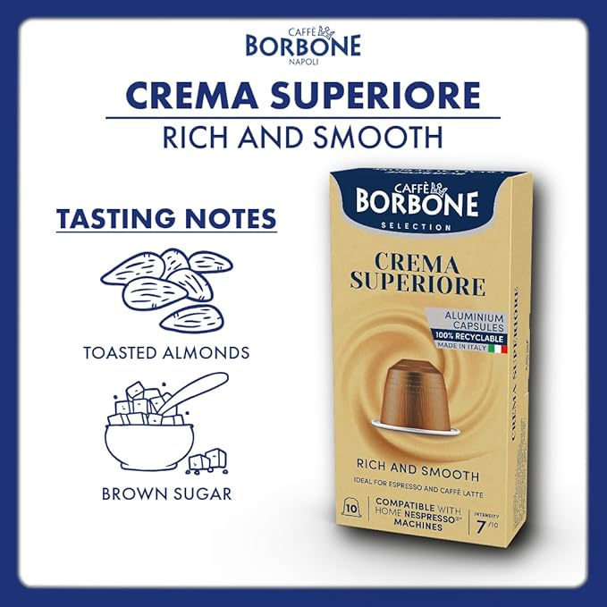 Caffè Borbone Crema Superiore Aluminum Capsules Compatible
