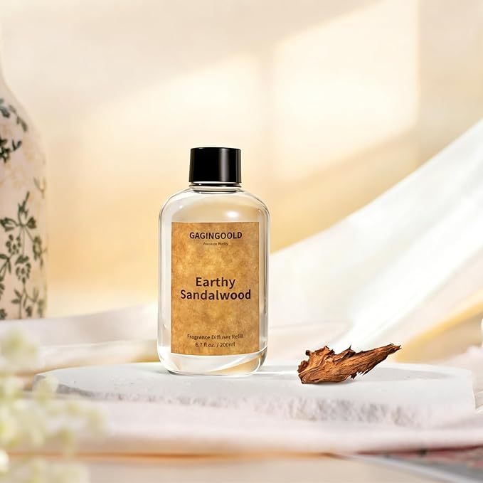 Earthy Sandalwood Scented Reed Diffuser Oil Refill