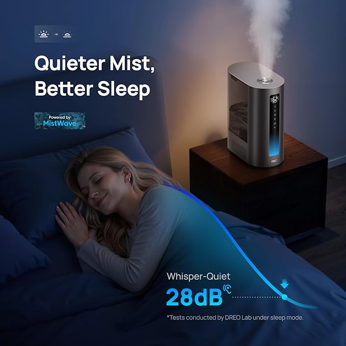 DREO 6L Humidifiers for Bedroom, Smart Warm & Cool Mist for Large Room