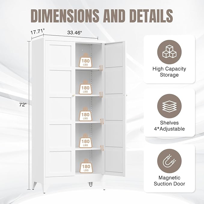 Yizosh Metal Storage Cabinet