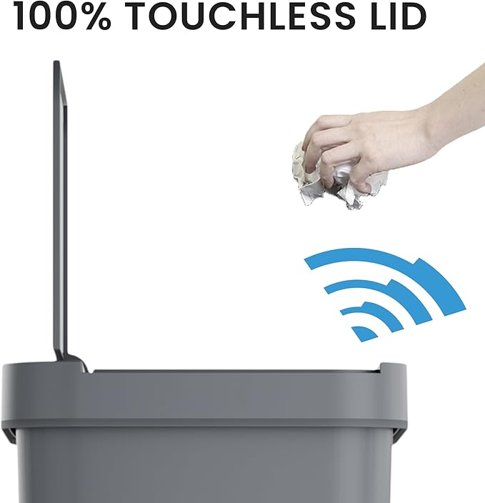 iTouchless Prime 13.2 Gallon Sensor Trash Can, Slim and Space-Saving, Durable