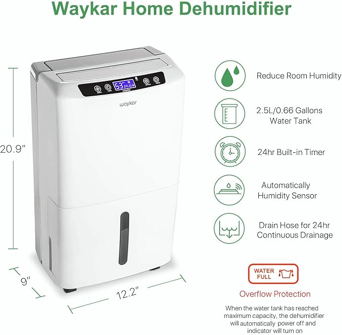 Waykar 2000 Sq. Ft. 2025 Energy Star Dehumidifier