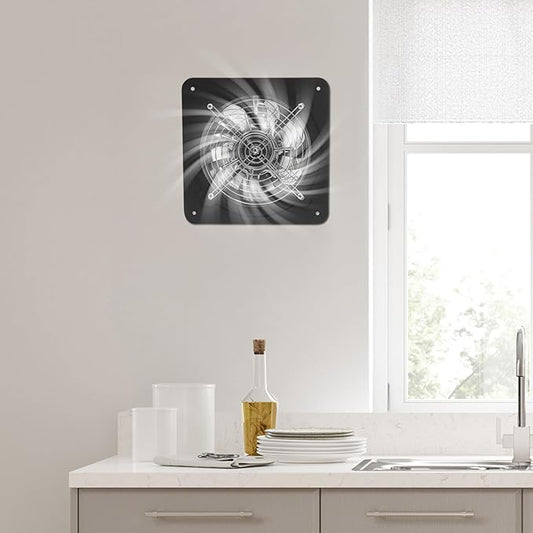 XUFOPLY 7.68 Inch Exhaust Fan, 110V 80W Wall Mounted Vent Fans 2600RPM Kitchen