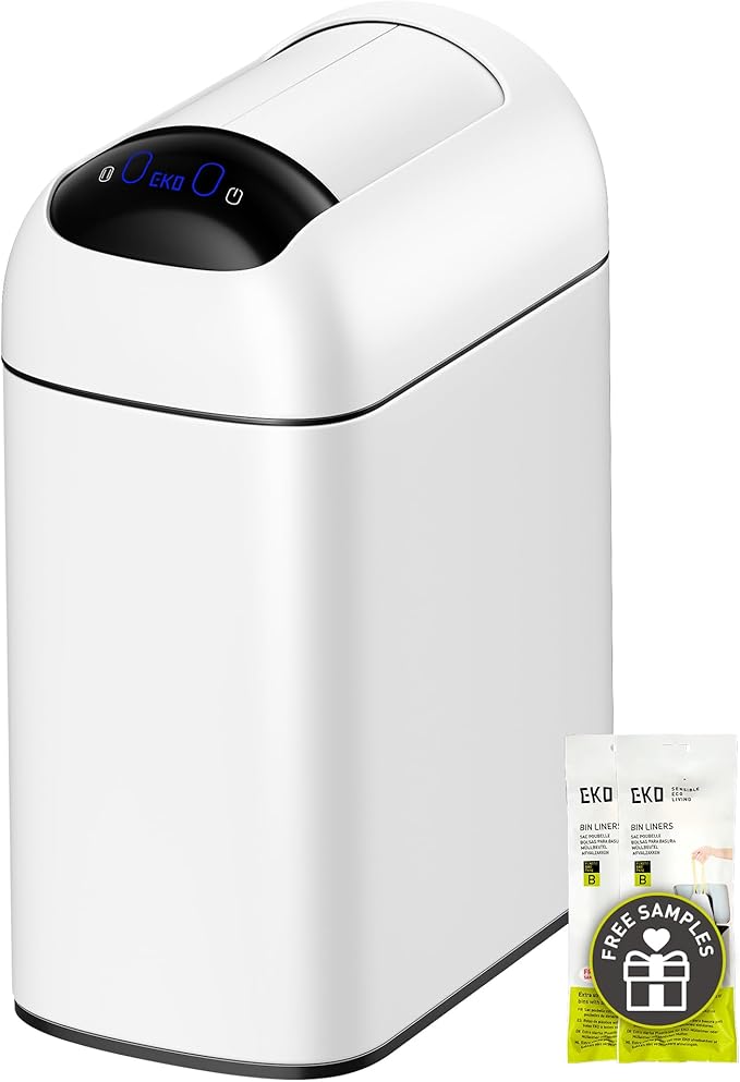 EKO Astro Slim Sensor Trash Can, 10L / 2.6 Gallon Touchless Garbage Bin