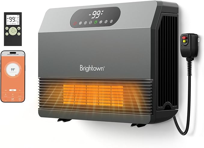 Brightown Wall Heater for Indoor Use, Space Heater