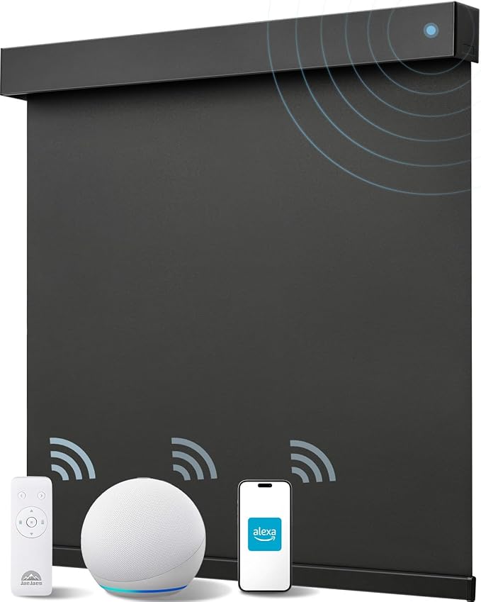 Smart Roller Shades for Windows, Alexa Blackout Motorized Blinds