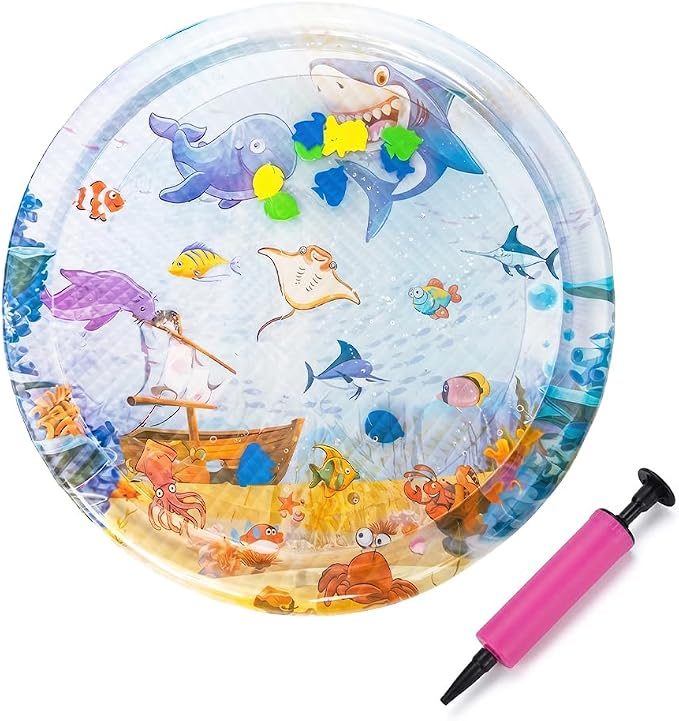 Cat Water Mat with Fish, 2026 New Interactive Cat Mat, Cat Mat for Indoor Activity, Portable Pet Water Play Mat for Cats and Dogs,C:Small,25"