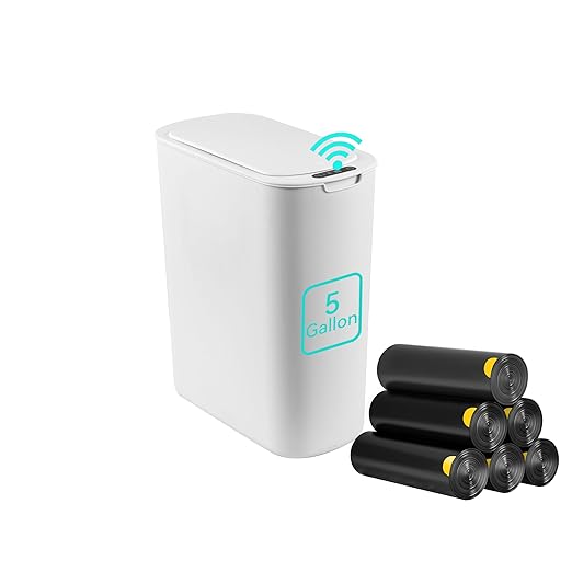 5 Gallon Motion Sensor Bathroom Trash Can Automatic Garbage Cans