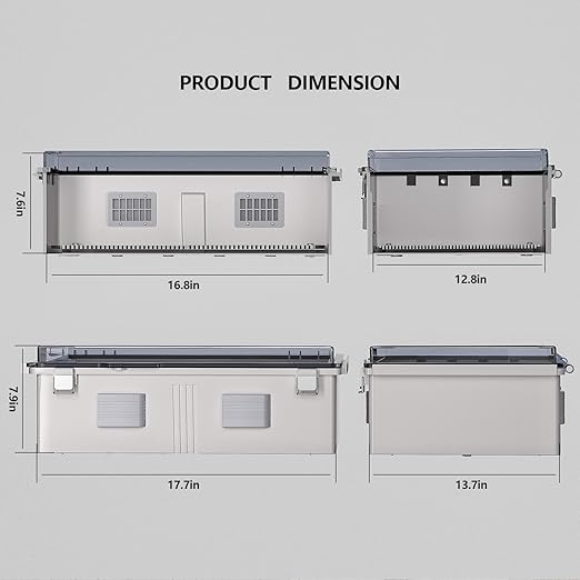 ABS Electrical Junction Box, Ventilated Design, Cable Grommets, IP65 Waterproof