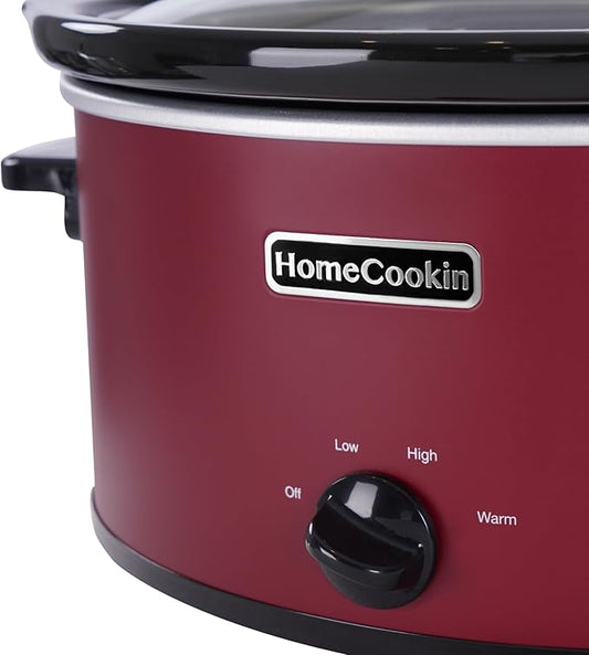 HOMECOOKIN 8 Quart Slow Cooker Oval Manual Pot Food Warmer