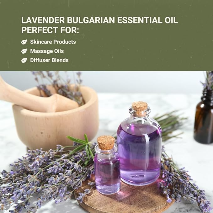 Lavender Oil - Bulgarian Essential Oils - Lavender Diffuser - Pure Therapeutic