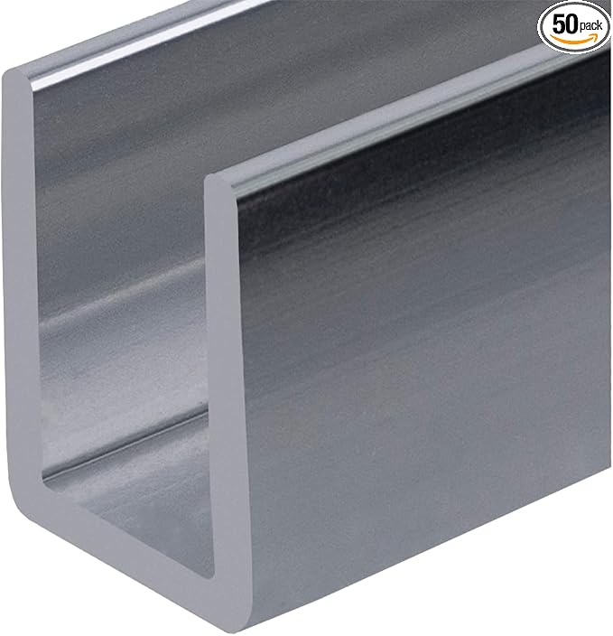 Brixwell SDCD38BS-CCP12-XCP50 Brushed Stainless 3/8" Fixed Panel Shower Door