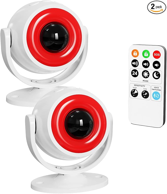 2 Pack Wireless Motion Detector Alarm