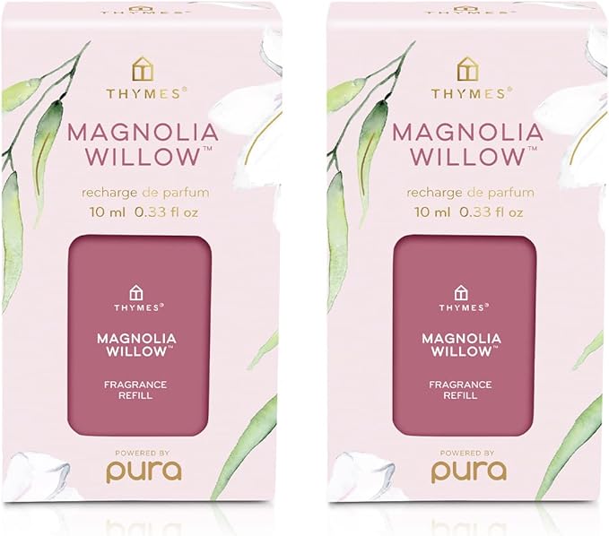 Thymes Pura Refills – 2 Pack of Oil Diffuser Scents – Long-Lasting Pura