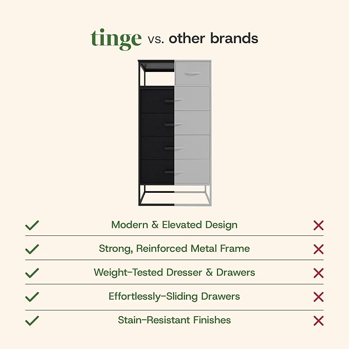 tinge Zana Premium Fabric Dresser