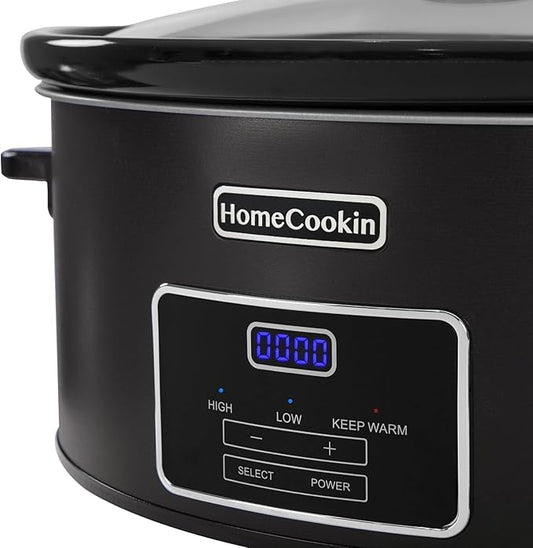 HOMECOOKIN 6 Quart Programmable Slow Cooker, Kitchen Appliances, Perfect