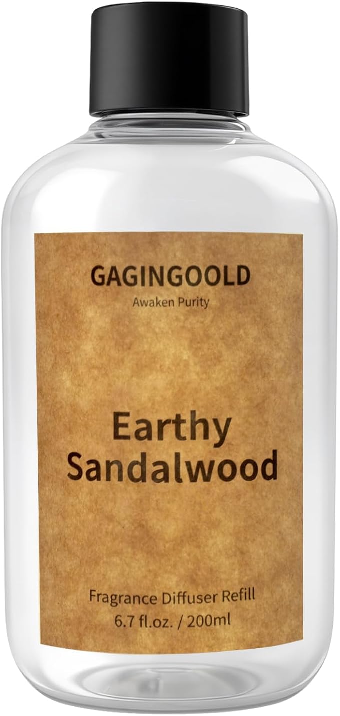 Earthy Sandalwood Scented Reed Diffuser Oil Refill