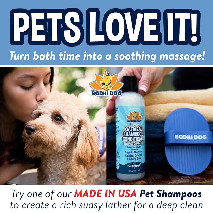 Bodhi Dog Shampoo Brush - Pet Grooming & Bath Supplies for Dogs and Cats - Bath Brush for Long & Short Hair - Premium Scrubber for Shower, Showerhead, Sprayer & Bathing (One Pack, Red)
