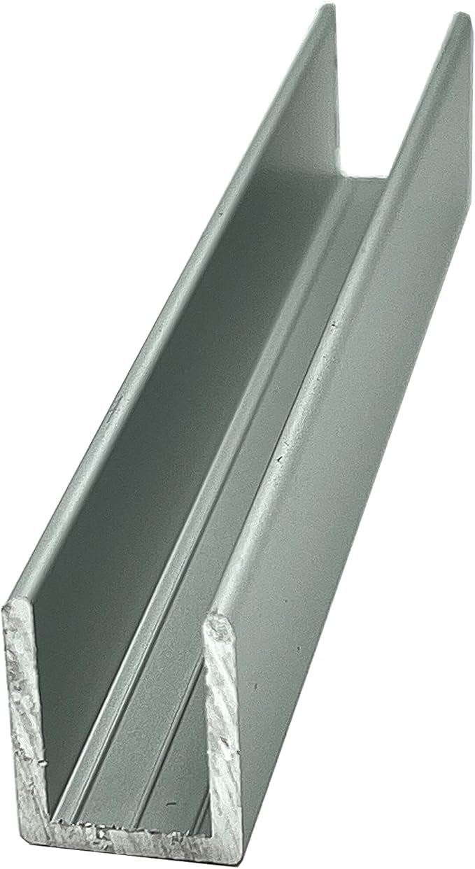 Brixwell SDCD38A-XCP50 Satin Anodized 3/8" Fixed Panel Shower Door Deep